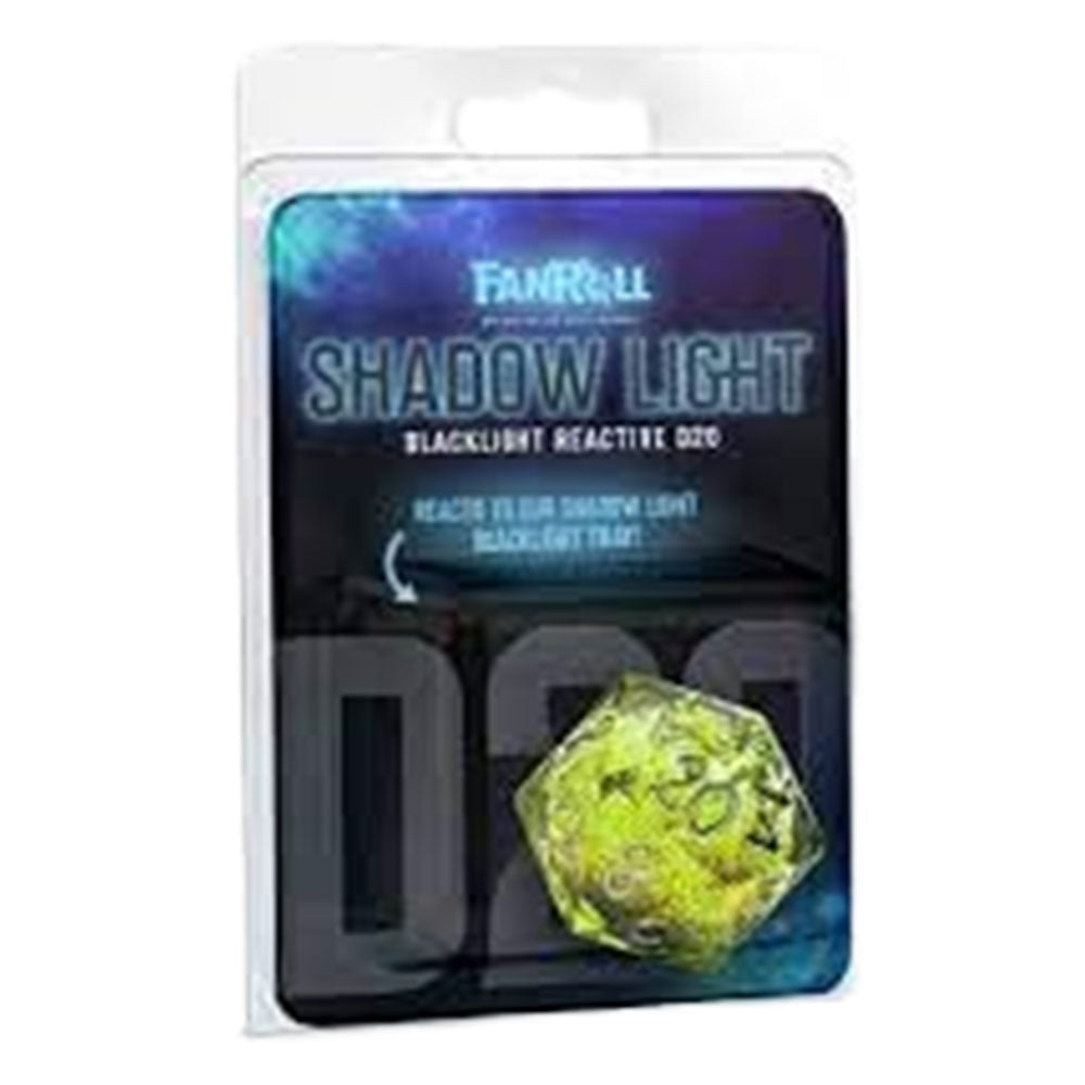 MDG Shadow Light Individual d20 Dice Liquid Core Dice