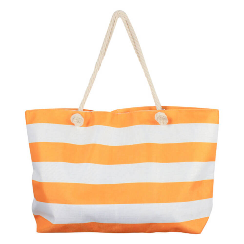 Bolsa de playa de Stripe retro con cremallera interna (70x42x15cm)