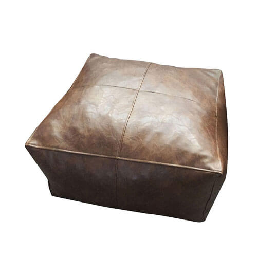 Bangalow Ottoman w/ Fill Tan PU Leather