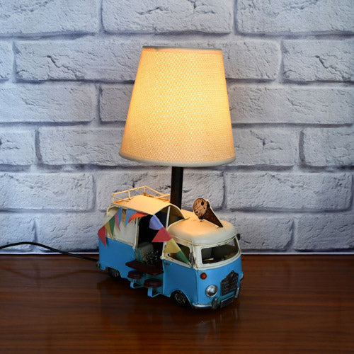 Blue USB-Powered Ice Cream Van LED Lamp (20x14x30cm)