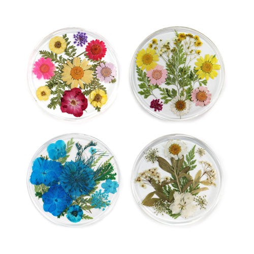 Resin Coaster with Real Flower 10cm