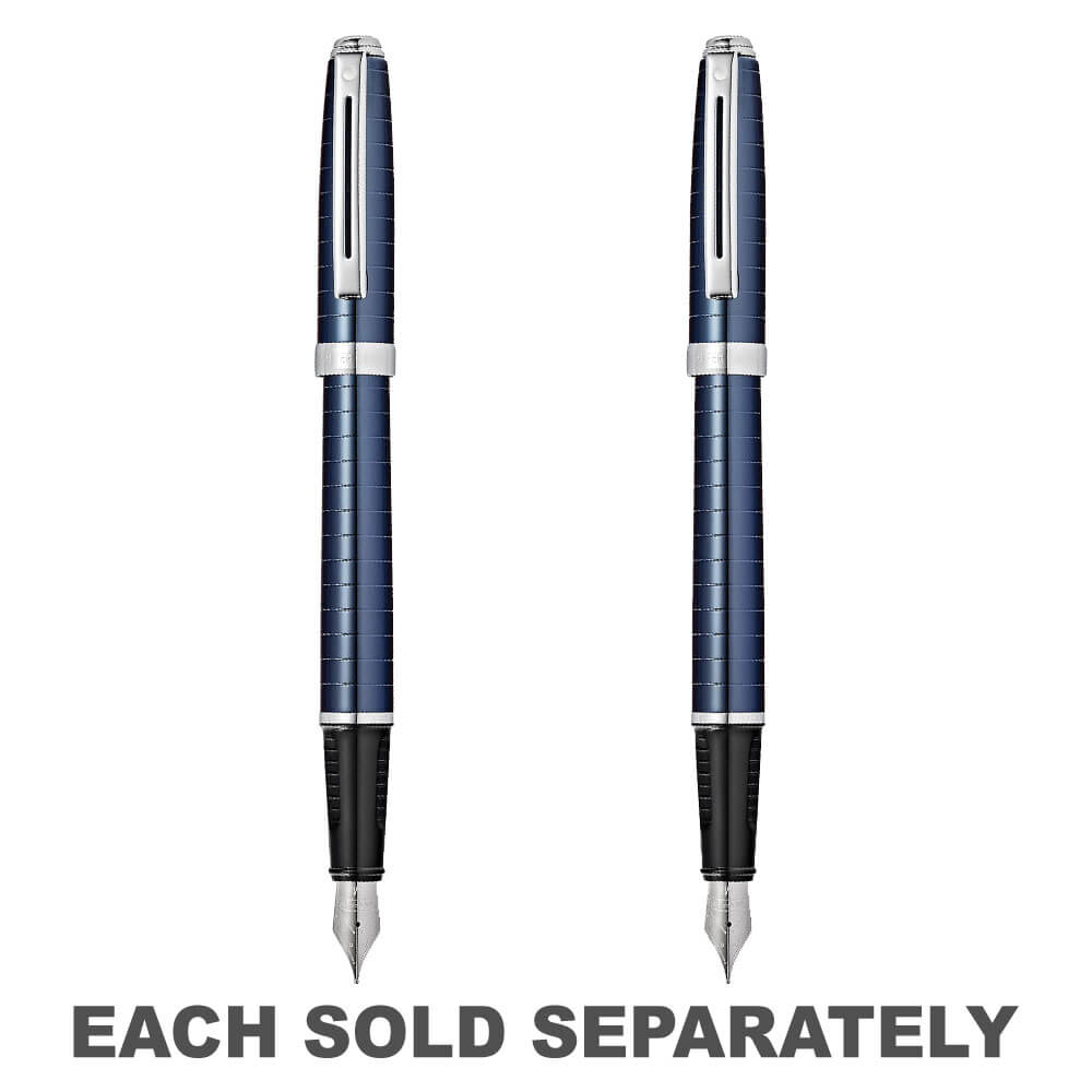 Prelude Fountain Pen w/ Engraved Lines (Cobalt Blue)