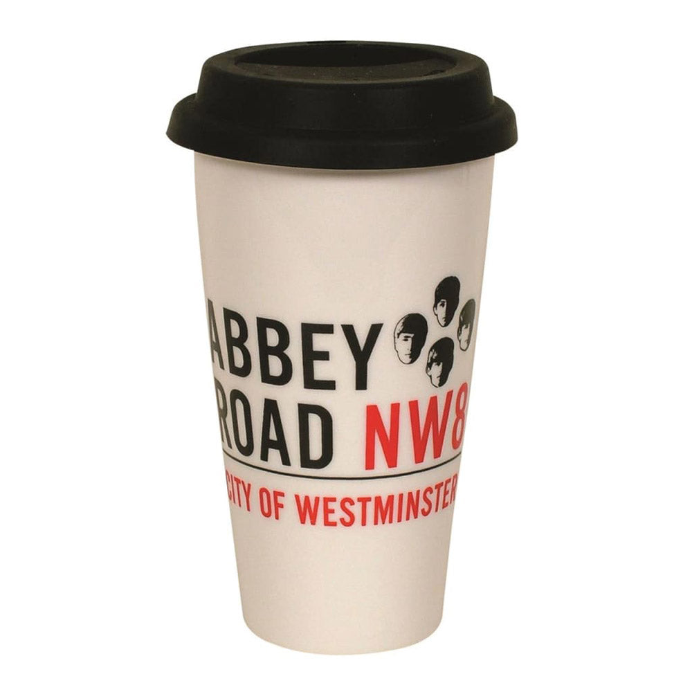 Abbey Road Double Walled Mug with Lid (Black)