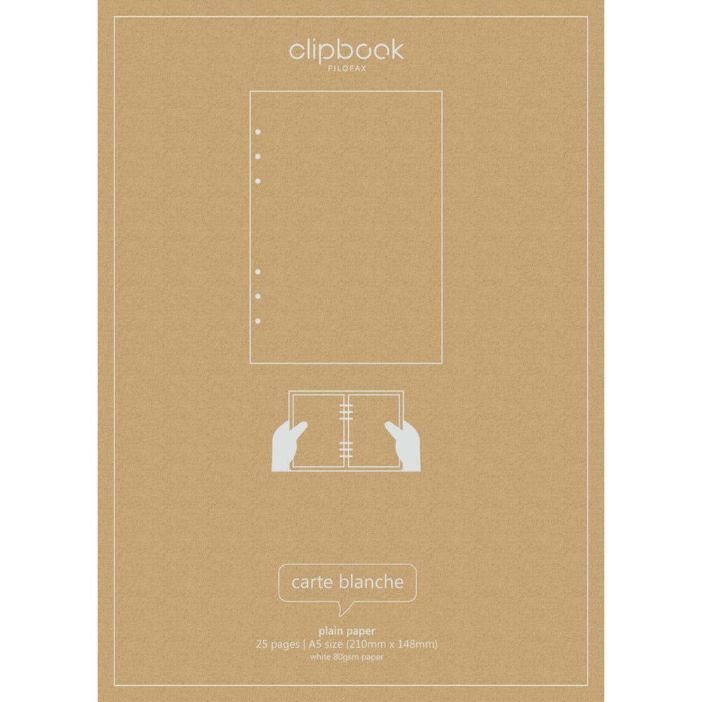 Filofax A5 Clipbook Refill 25pk