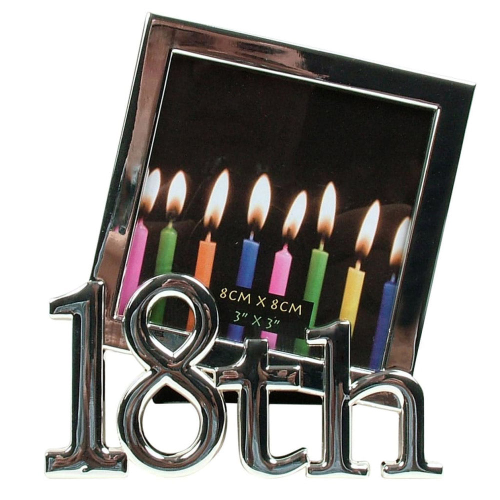 18th Birthday Candles Frame (Silver)