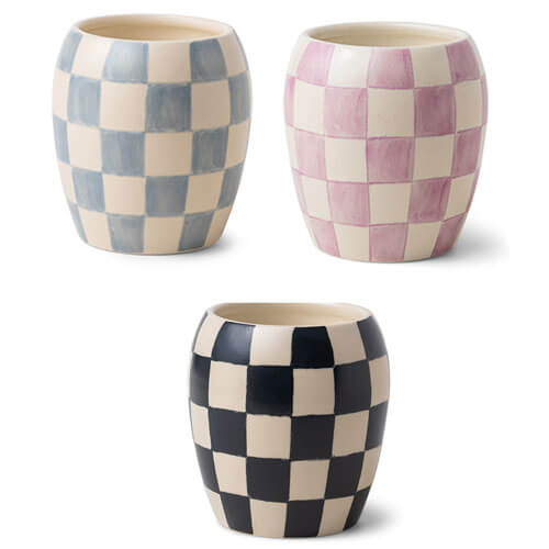 Checkmate Checkered Porcelain Vessel 11oz