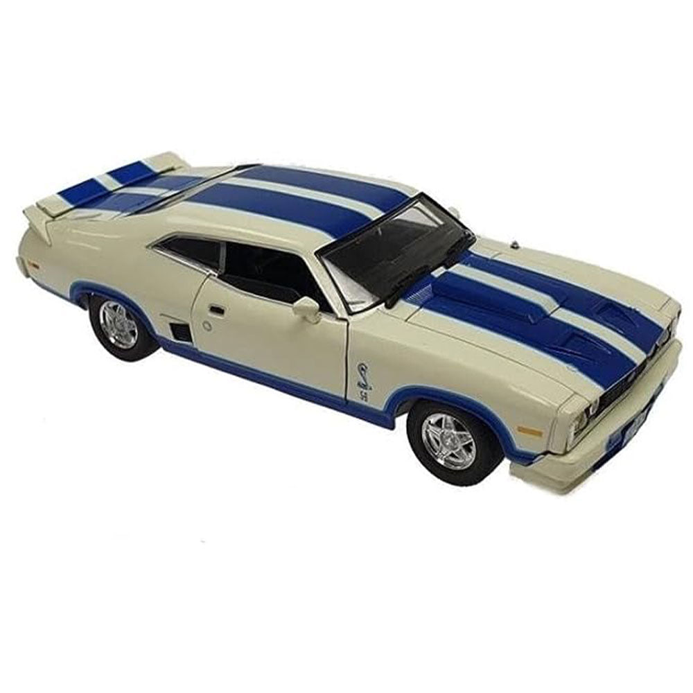 Ford Falcon z Blue Stripe 1:32 Model Car (White)