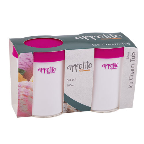 Appetito Mini Round Ice Cream Tubs 200mL (Set of 2)