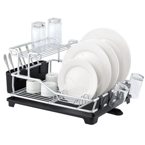 D.Line Pinnacle Aluminium 2-Tier Dish Rack w/ Draining Board