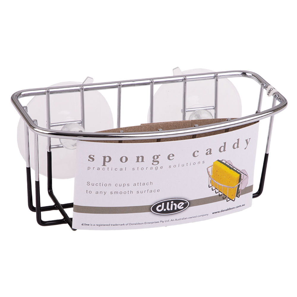 D.Line Sponge Caddy Chrome/PVC med sugkoppar