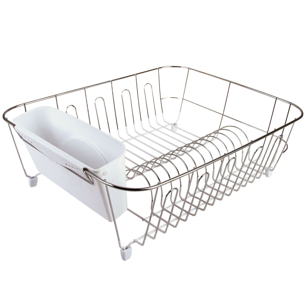 D. Line Small Dish Drainer Chrome/PVC met caddy