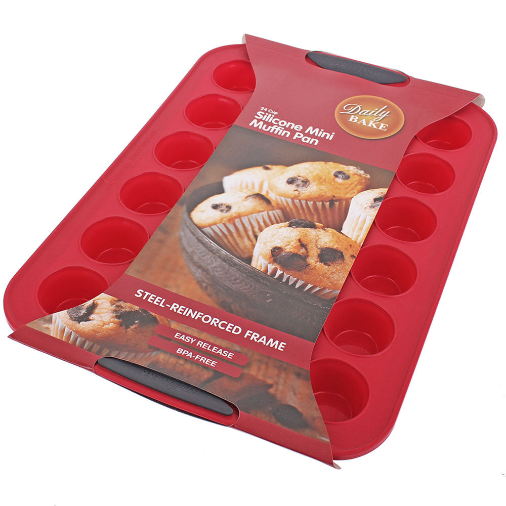 Panna per muffin da 24 tazze al silicone giornaliero.