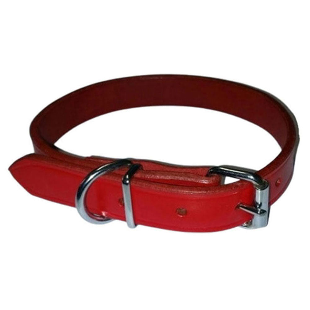 Collar de cuero (rojo)