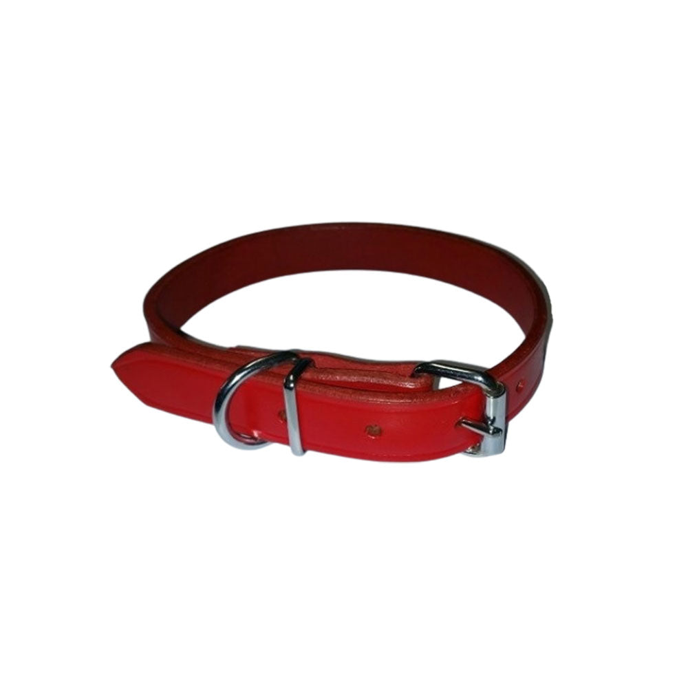 Collar de cuero (rojo)