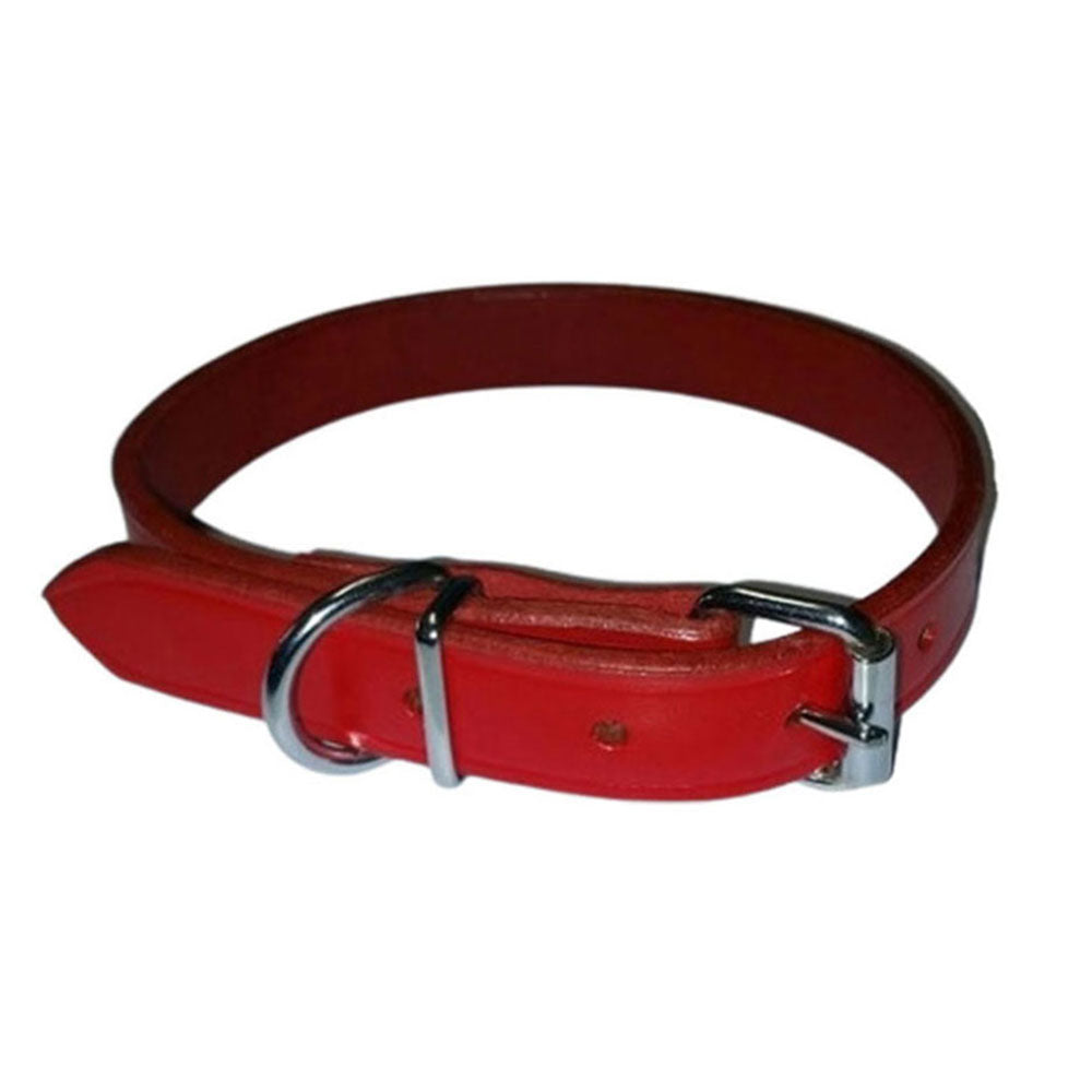 Leather Plain Collar (Red)