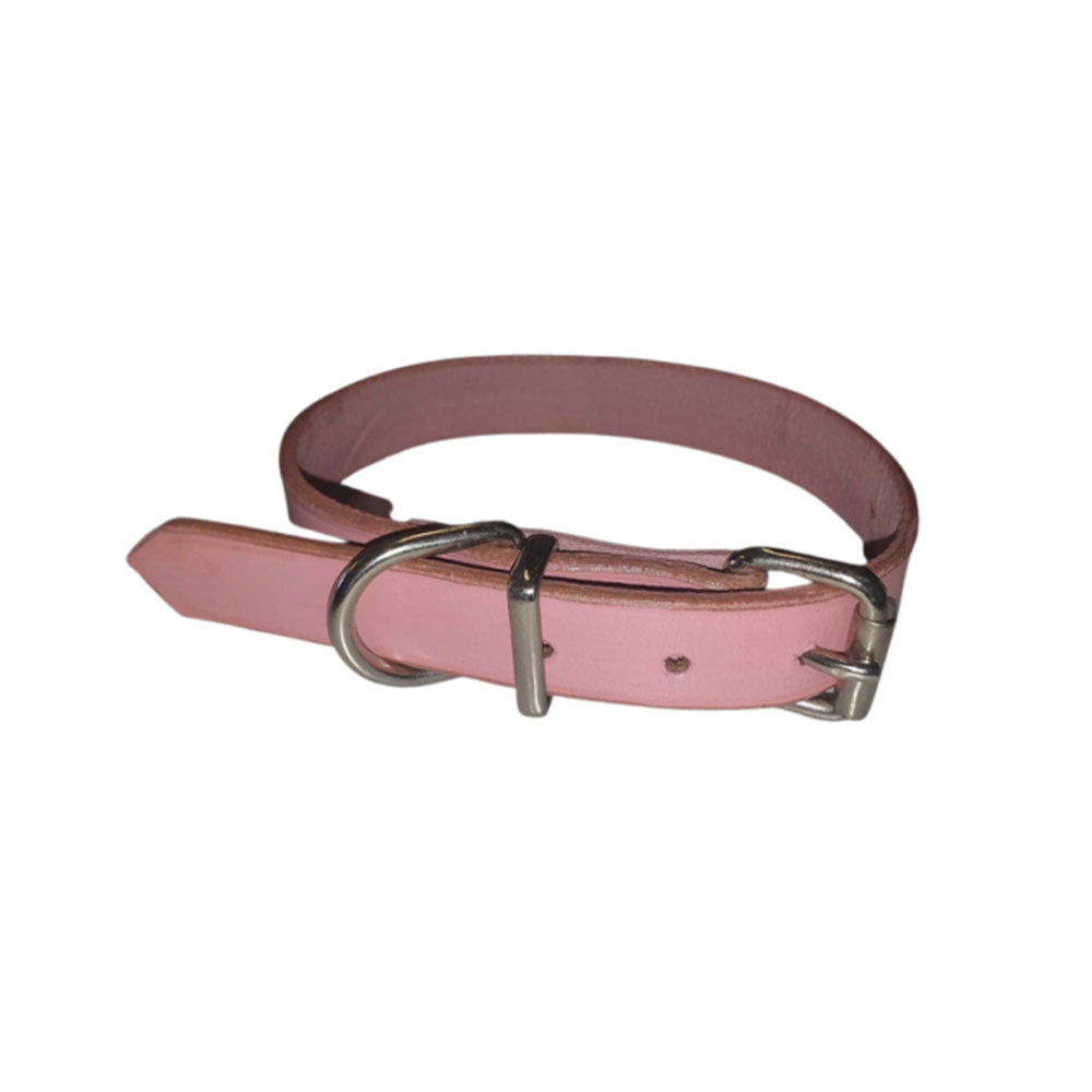 Collar semplice in pelle (rosa)