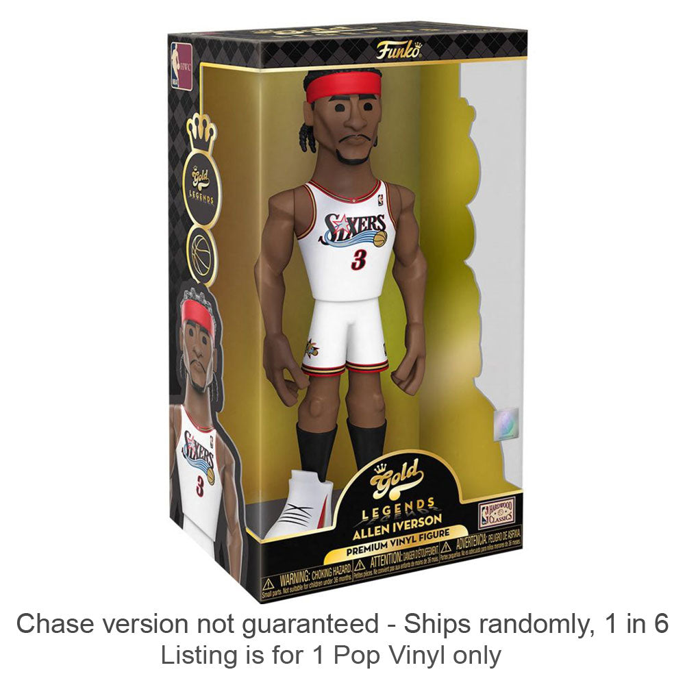 NBA: 76ers Allen Iverson Vinyl Gold Chase skibe 1 ud af 6