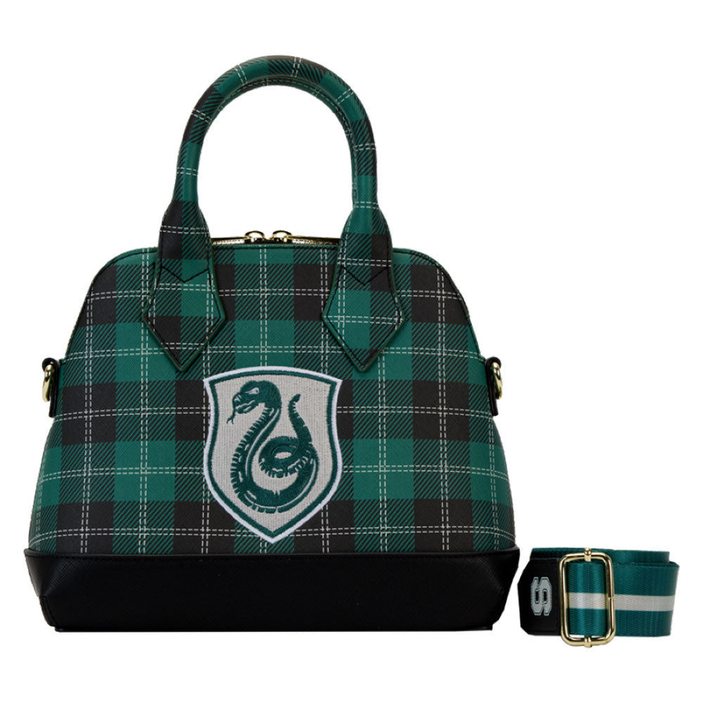 Hogwarts House Patch Varsity Plaid Crossbody Bolse