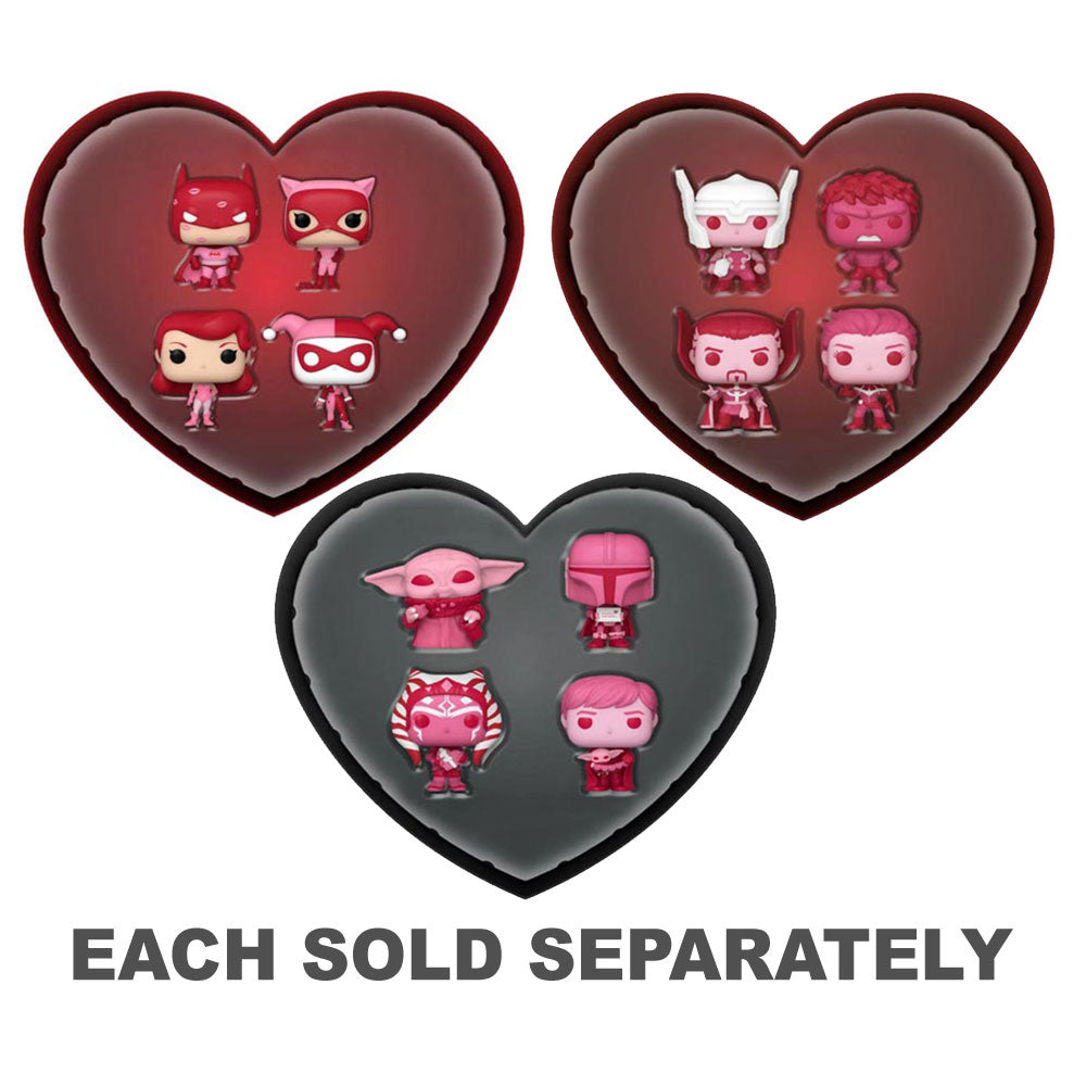 Valentines Pink US Ex. Pocket Pop! 4pk Heart Box