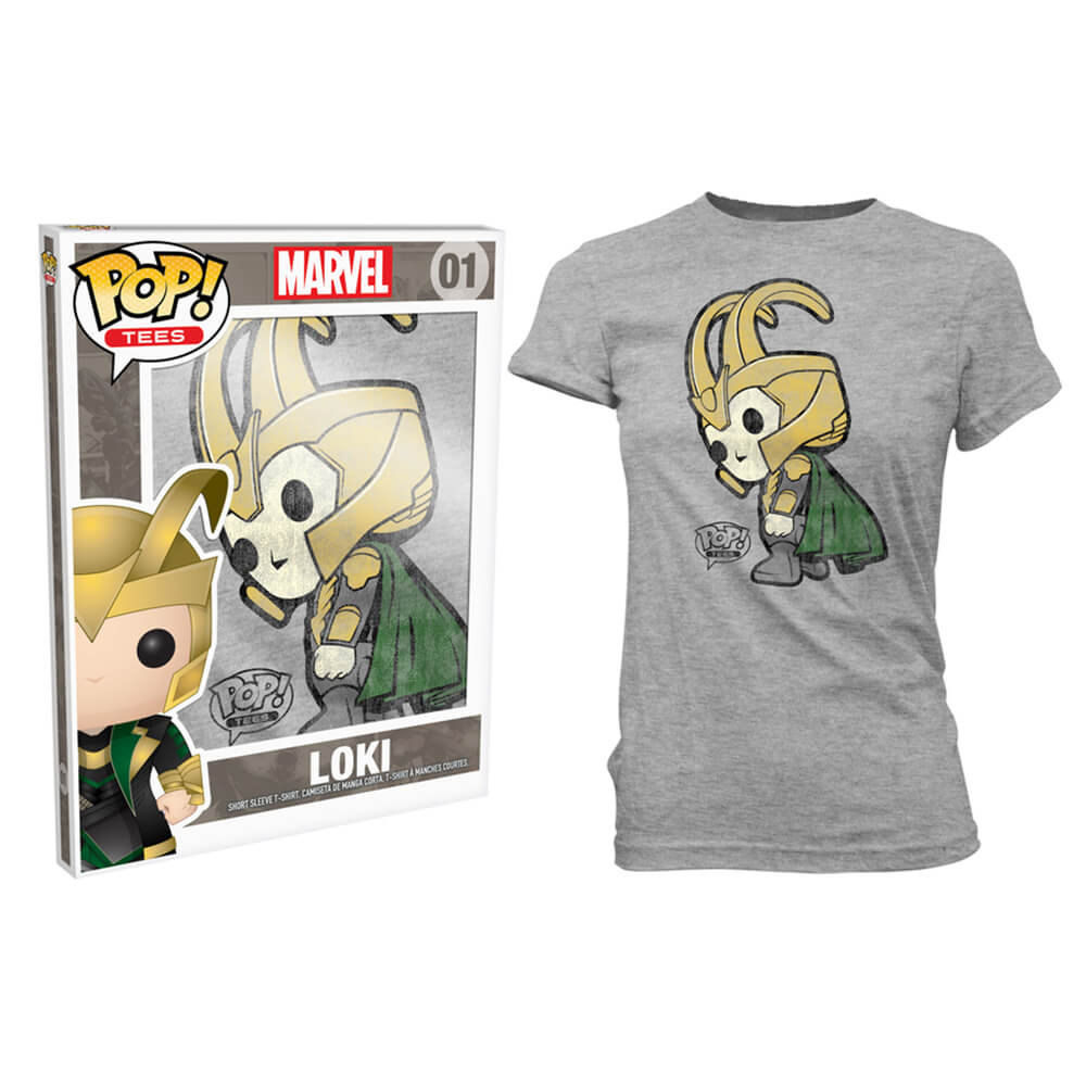 Thor Loki Pop! T-shirt kvinder grå