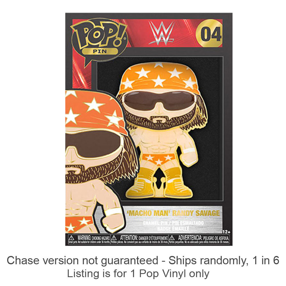 Randy Macho Man Savage 4" Pop! Enamel Pin Chase Ships 1 in 6