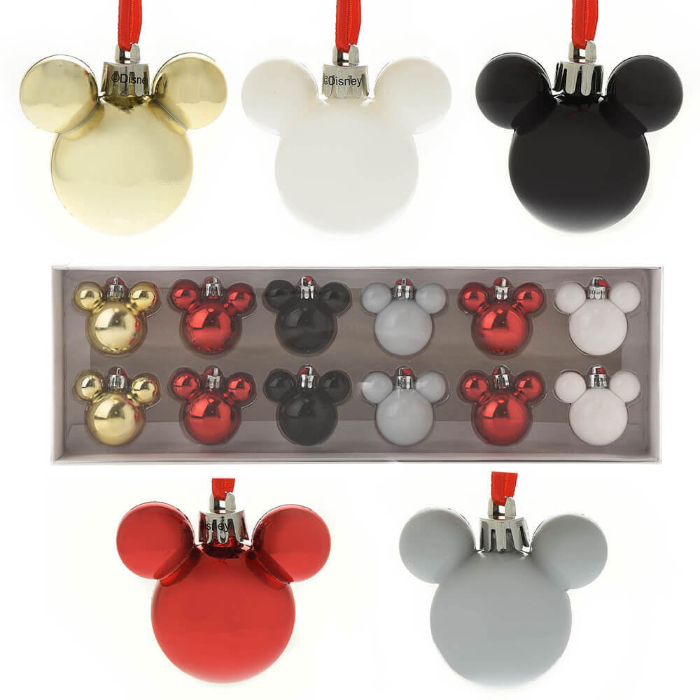 Disney Christmas Mickey Baubles (conjunto de 12)