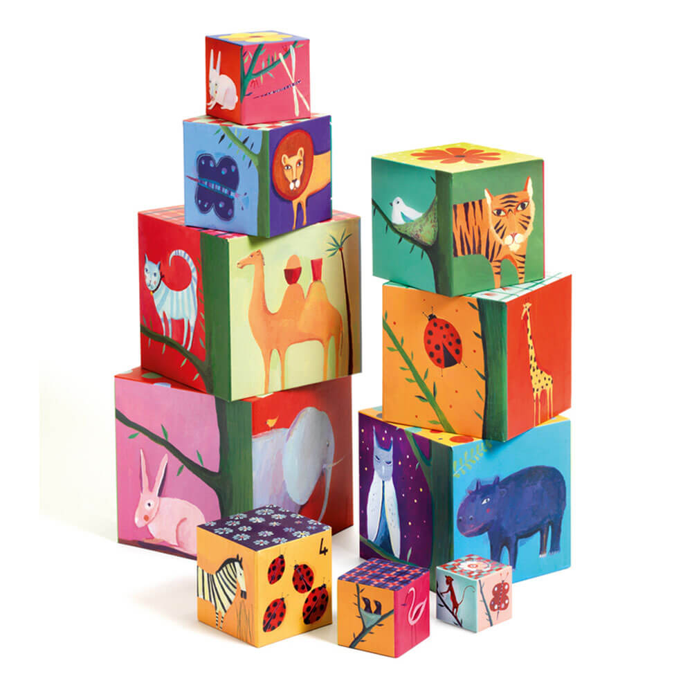 Djeco Stackable Blocks 10pcs