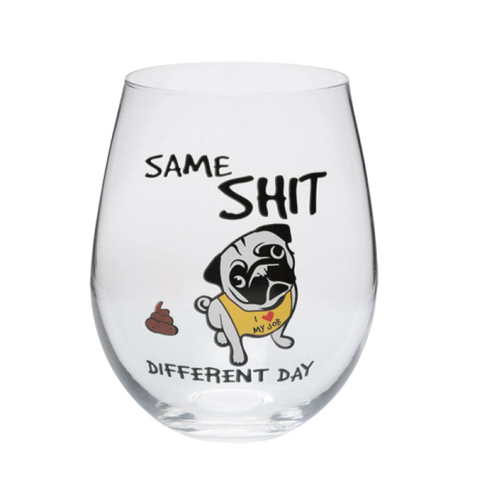 Contemporary Stemless Wine Glass