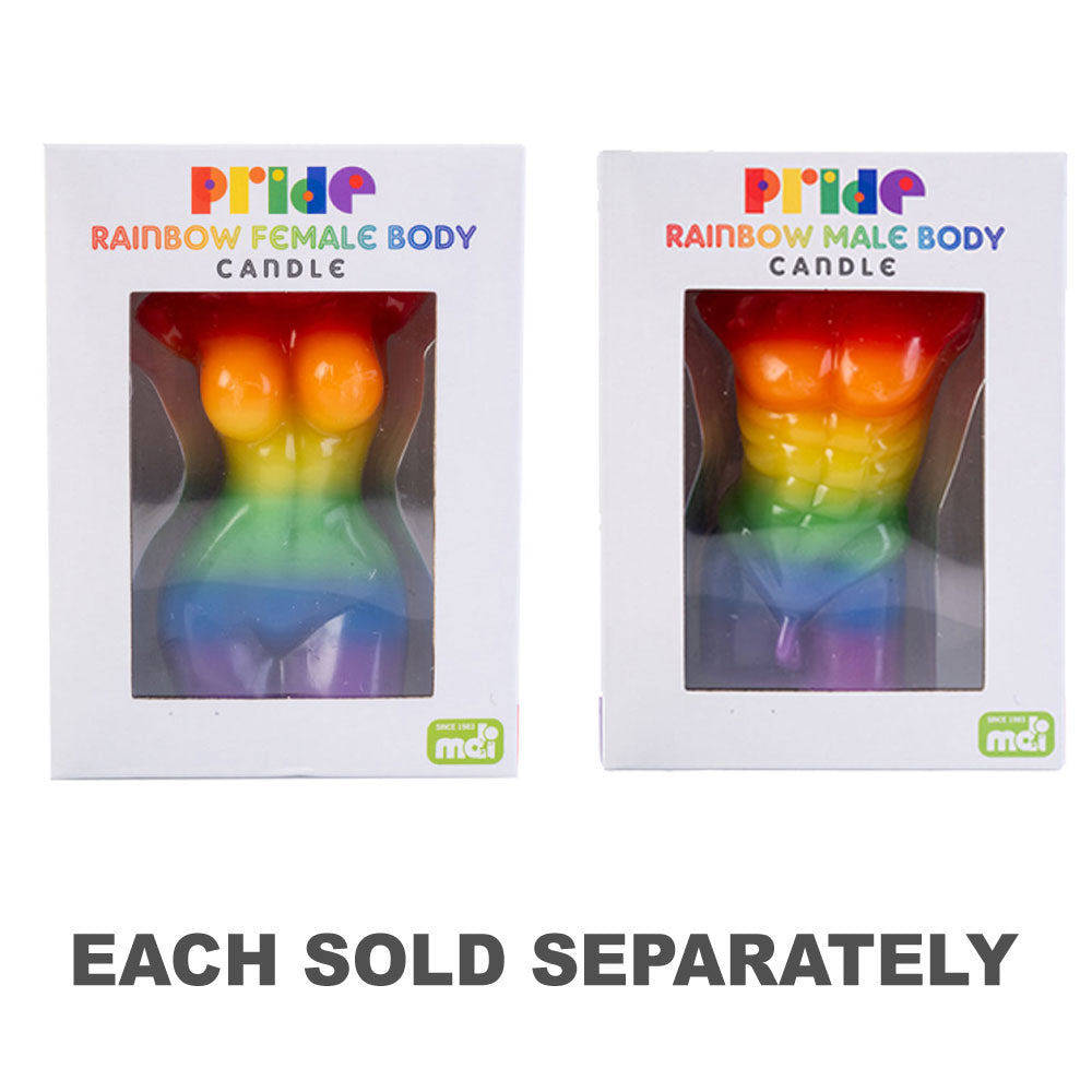 Rainbow Pride Body Candle