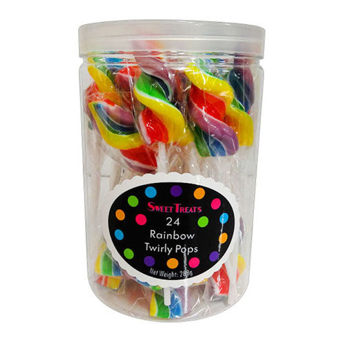 Sweet Treats Rainbow Twirly Pops (24x12g)