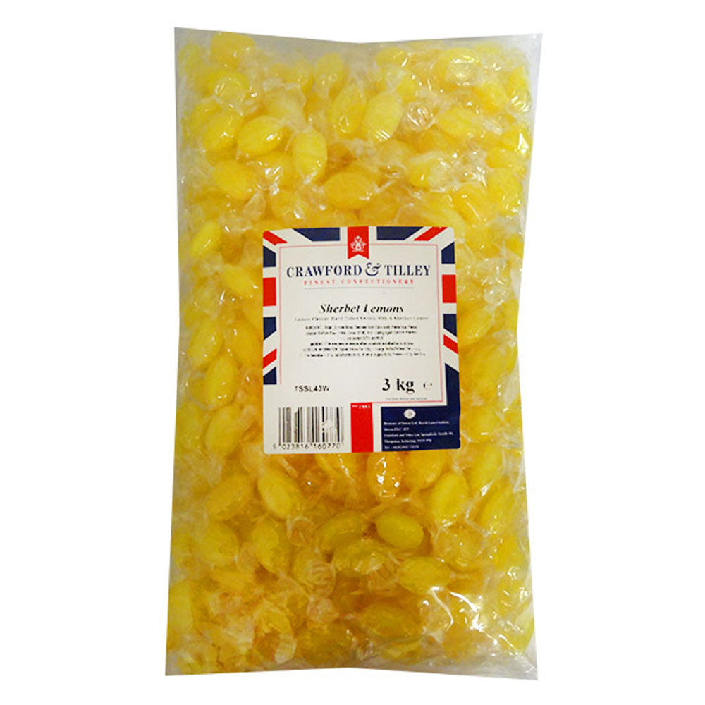 Tilleys Sherbet Lemons 3kg (Individually Wrapped)