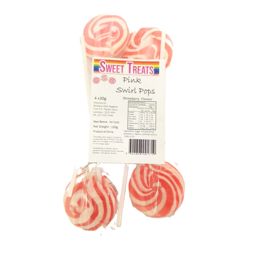 Sweet Treats Bagged Swirl Pops 4pk (120 g)