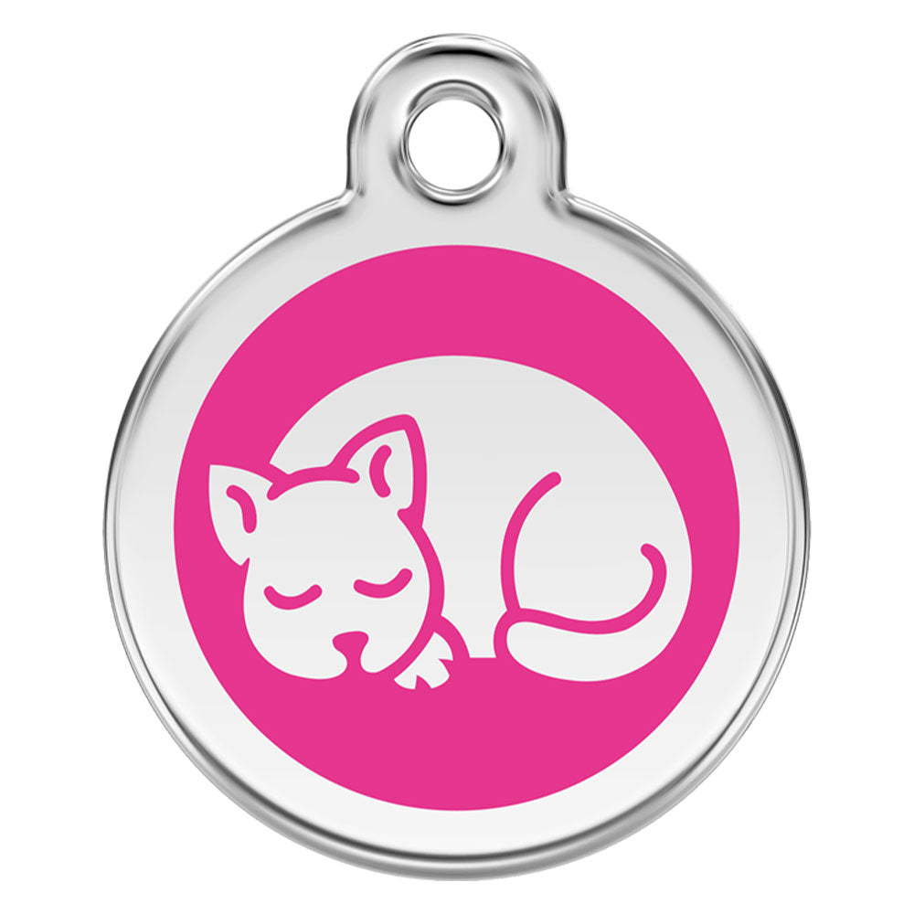 Stainless Steel Kitten Enamel Cat Tags (Small)