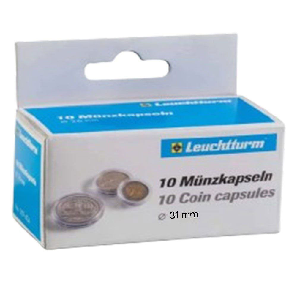 Leuchtturm Coin Capsules 10pk (från storlek 30-39)