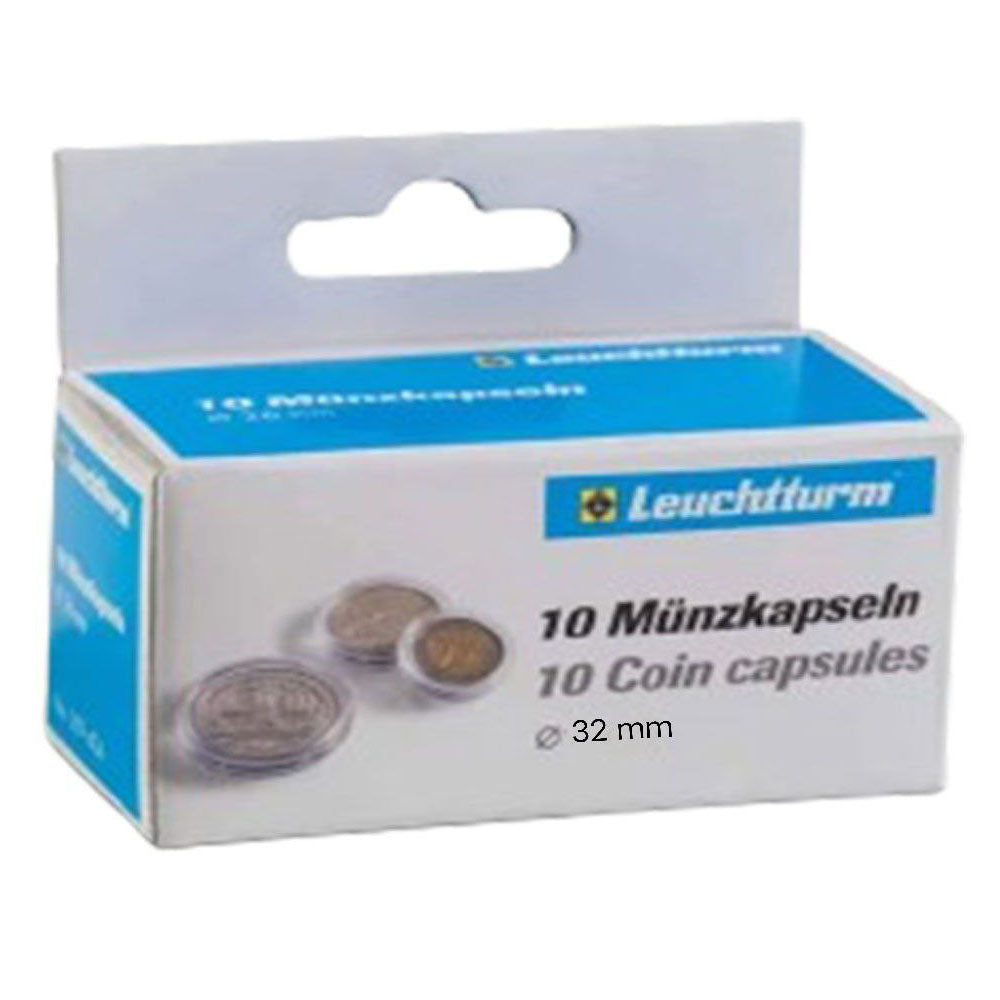 Leuchtturm Coin Capsules 10pk (from Size 30-39)