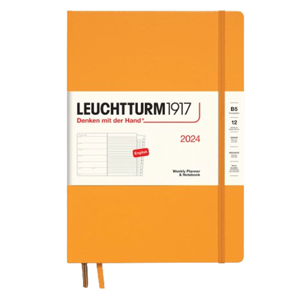 2024 B5 Weekly Planner & Notebook Compo m/ hefte