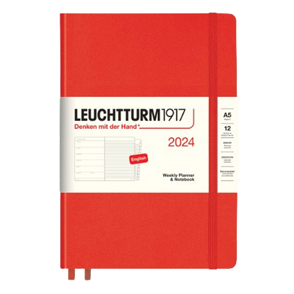 2024 A5 Week Planner & Notebook com livreto