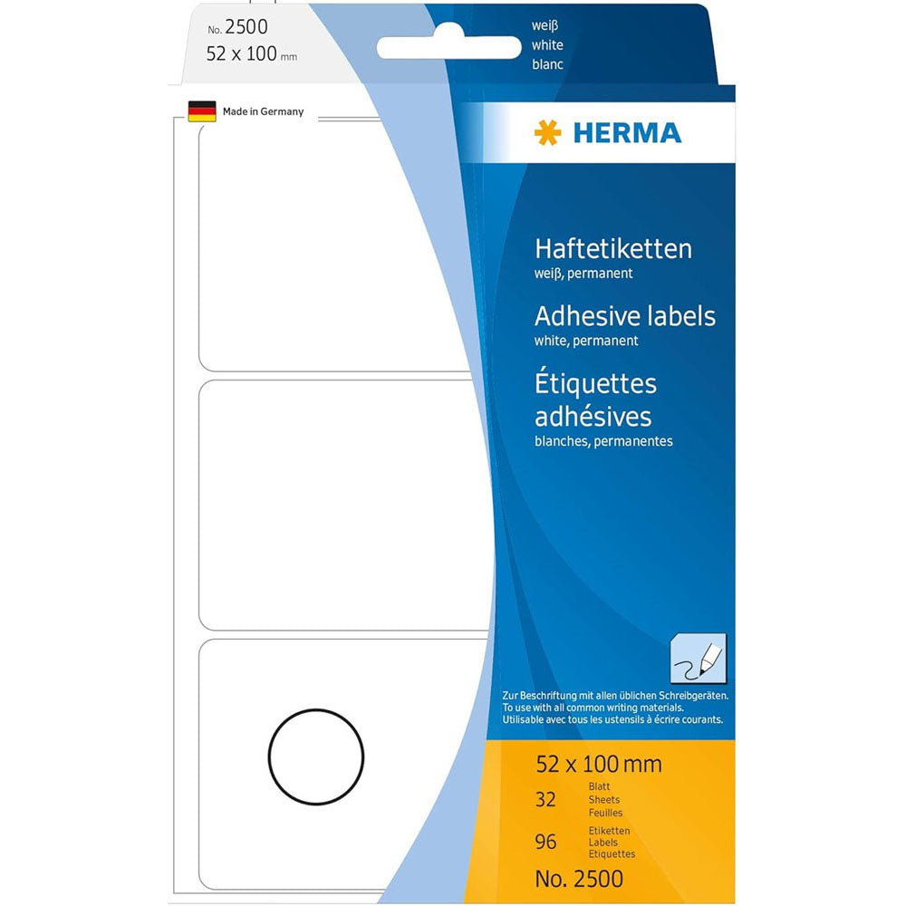 Herma Multi-Purpose Adhesive Etiketter 100mm (WHTE)