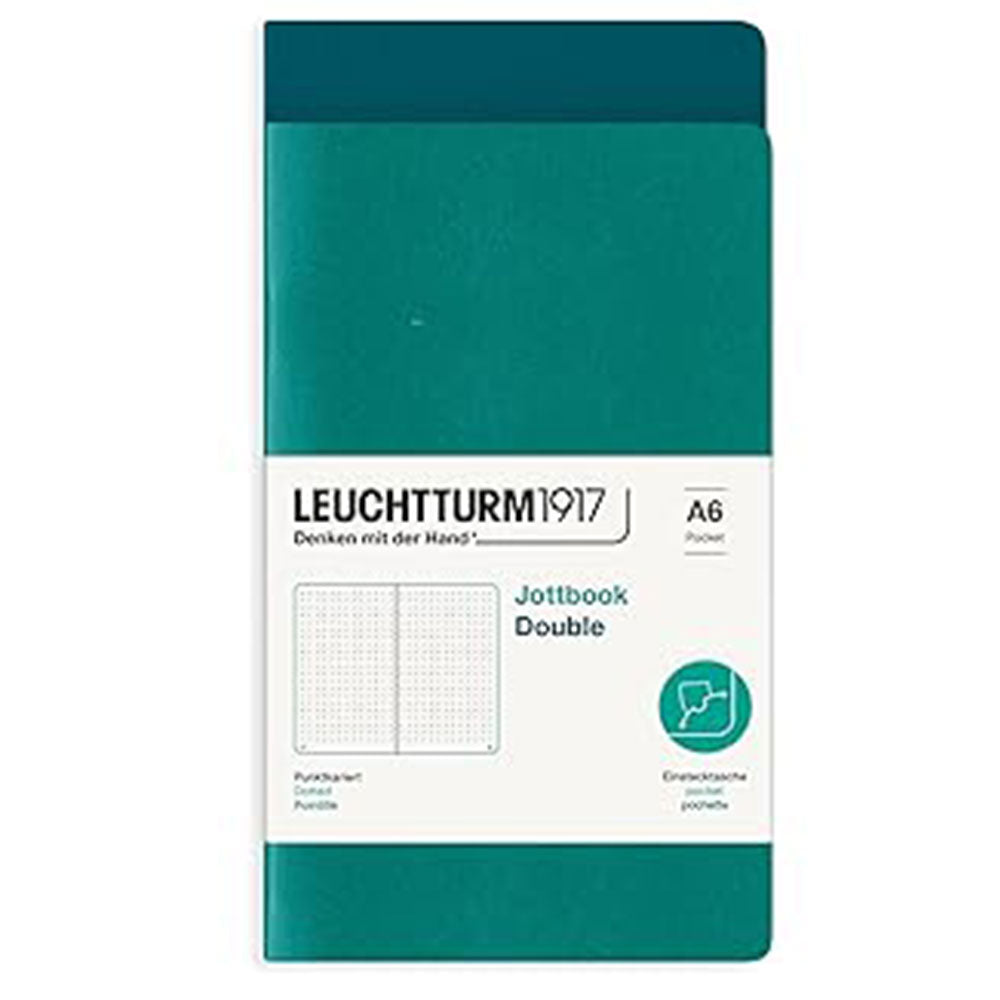 Leuchtturm Twin Pack Jottbook prikket A6