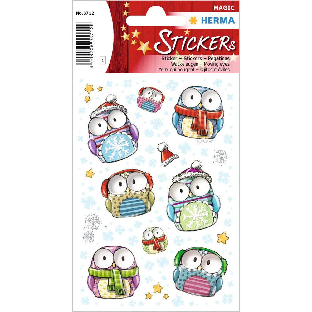 Herma Decor Winter Owls Googly Eye Sticker