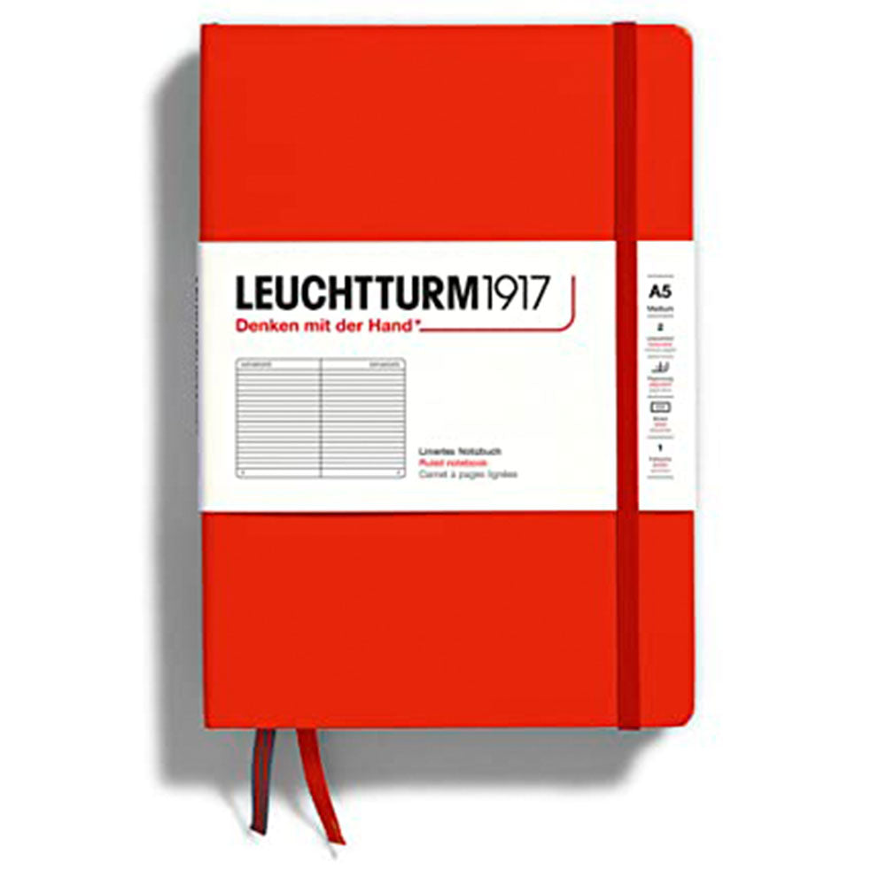 leuchtturmハードカバーはノートブックa5（赤）