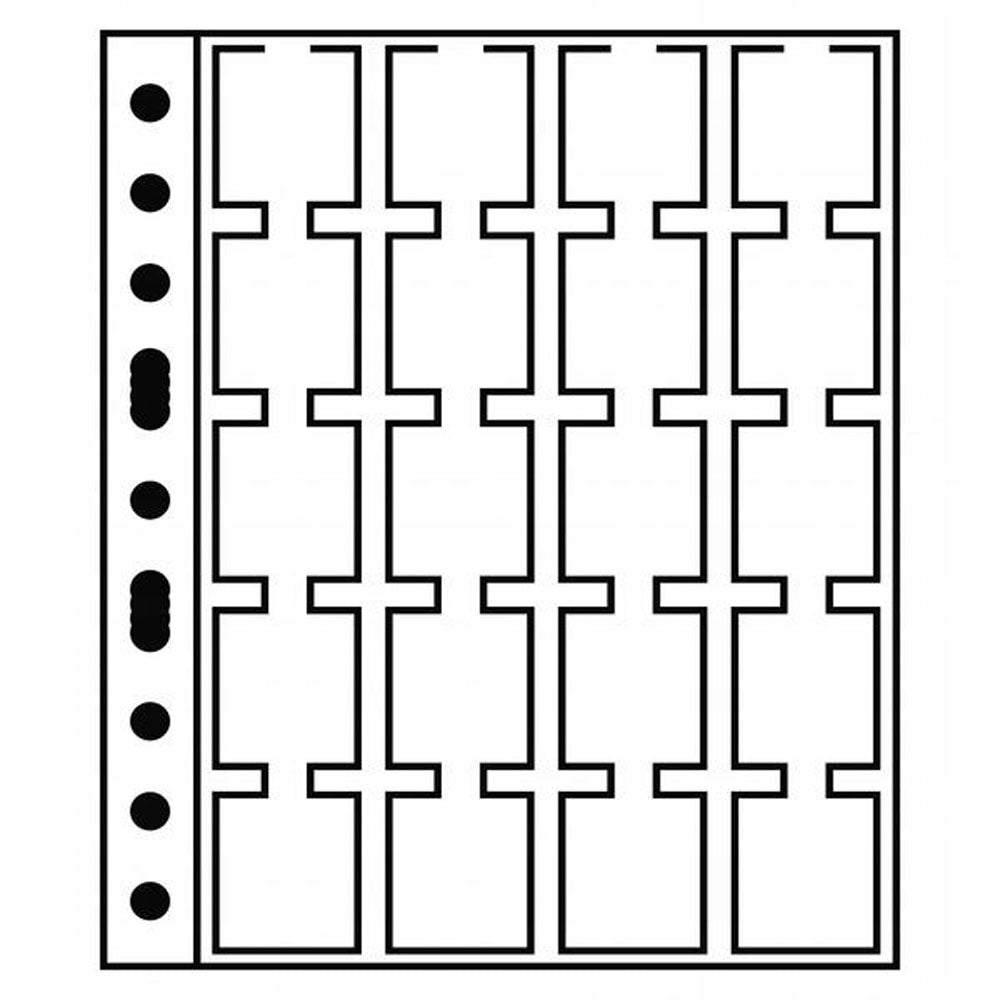 Leuchtturm Grande Coin Holder Sheets 2in 5pk (Clear)