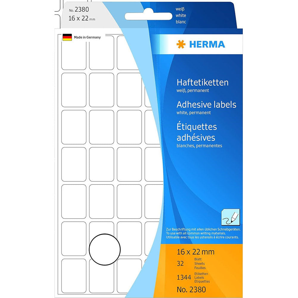 Herma Multi-Purpose Adhesive Labels 22mm (White)