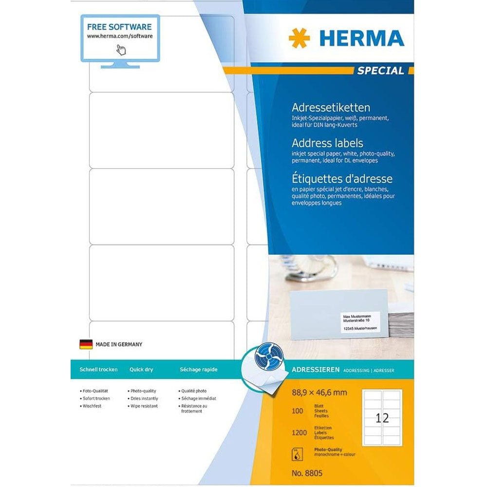 Herma Inkjet Adress -märken A4 100 st