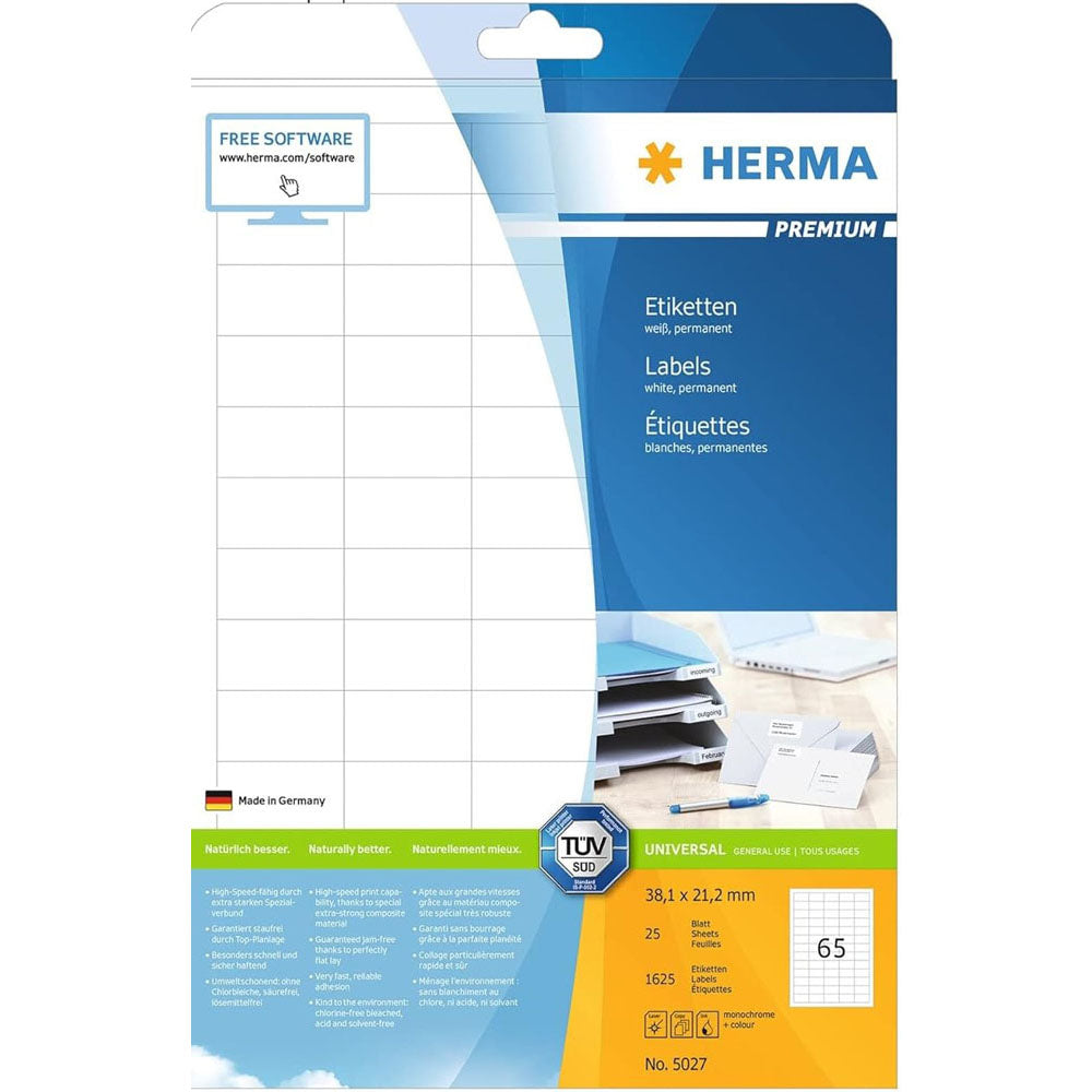 HERMA Premium -mærker A4 21.2mm 25pc