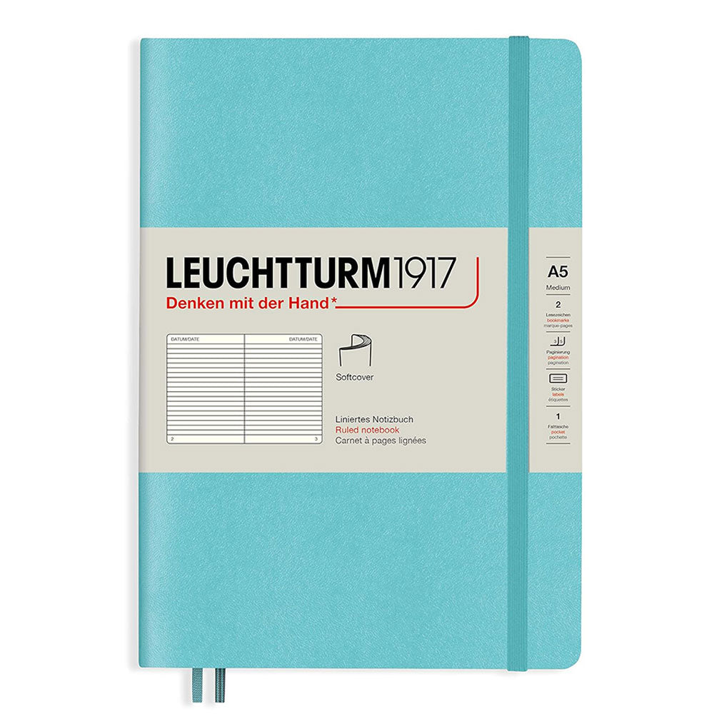 Leuchtturm Softcover Notebook Lined A5 (Aquamarine)