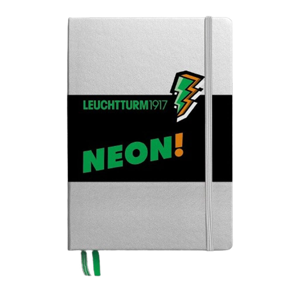 Leuchtturm HC Silver och Neon prickade A5 anteckningsbok