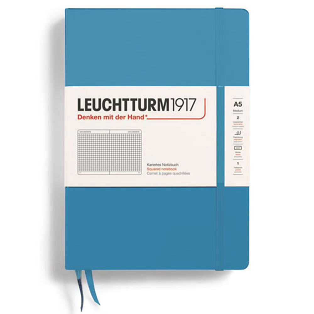 Leuchtturm Hardcover Squared Notebook A5 (Blue)