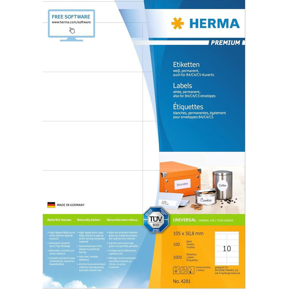 HERMA Premium -mærker A4 105mm 100pc