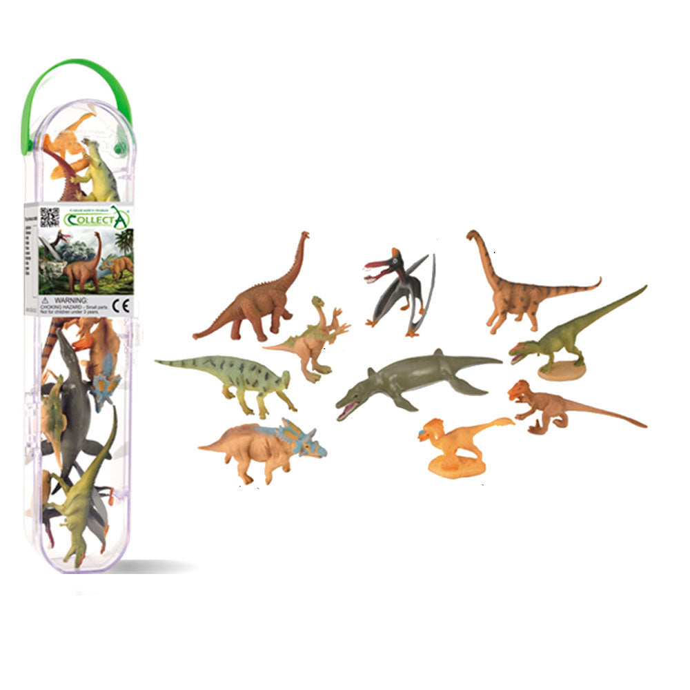 Figuras de dinosaurio de colección en el juego de regalos de tubo (conjunto de 10)